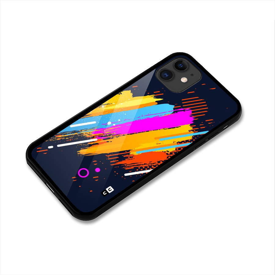 Abstract Shades Glass Back Case for iPhone 11