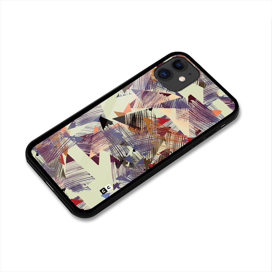 Abstract Sketch Glass Back Case for iPhone 11