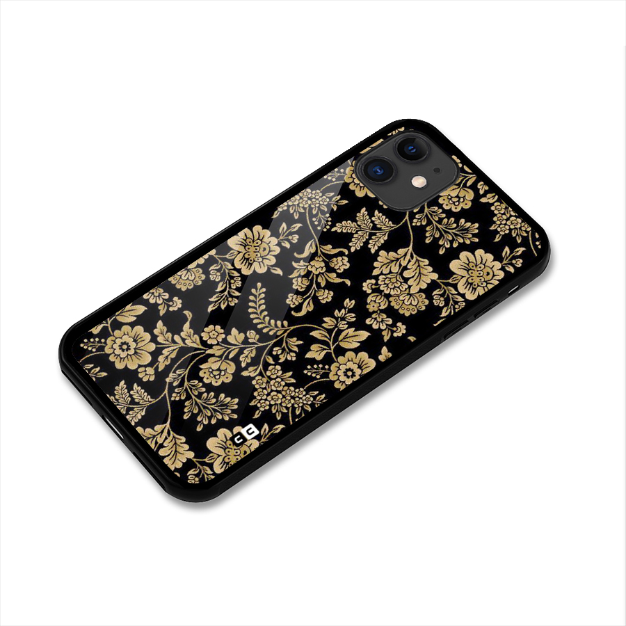 Aesthetic Golden Design Glass Back Case for iPhone 11