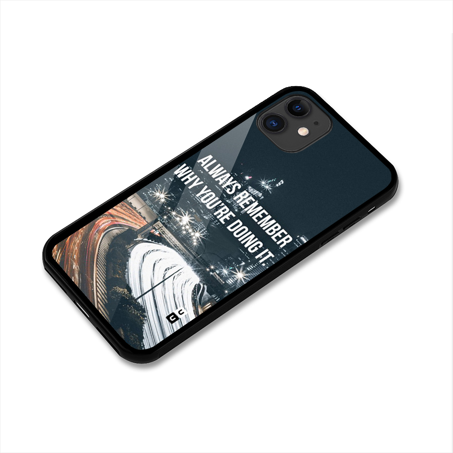Always Remember Glass Back Case for iPhone 11