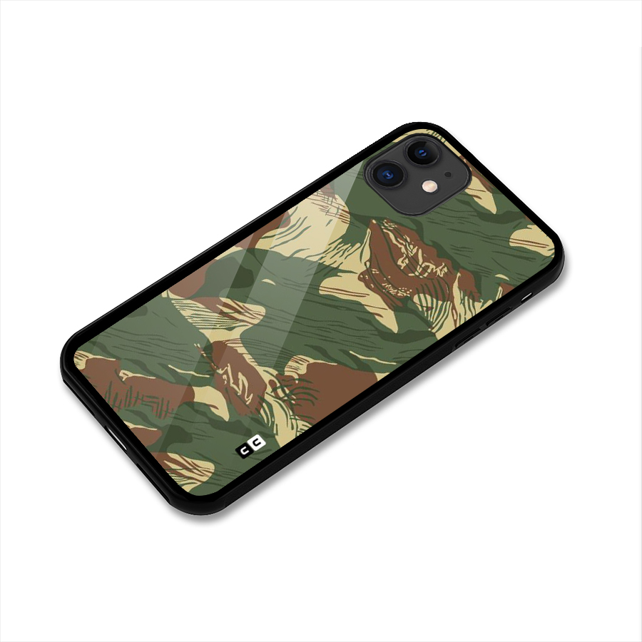 Army Design Glass Back Case for iPhone 11