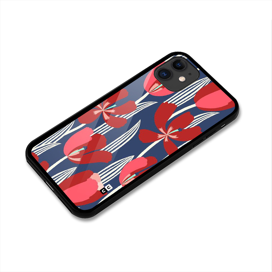 Artistic Tulips Glass Back Case for iPhone 11