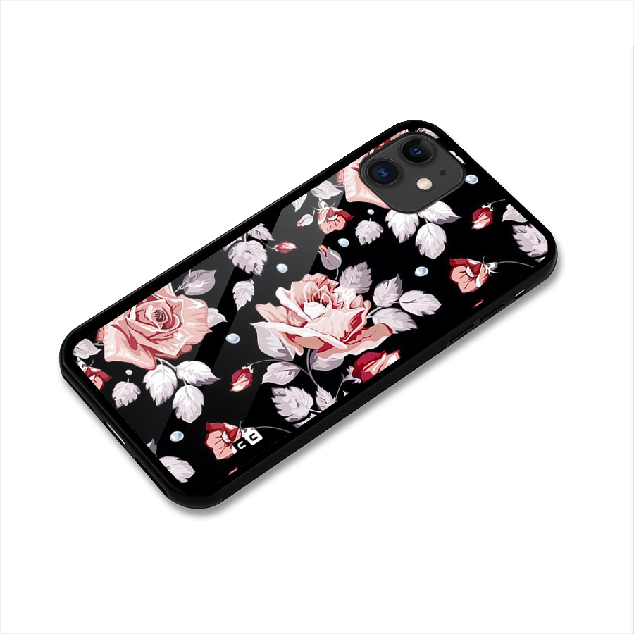 Artsy Floral Glass Back Case for iPhone 11