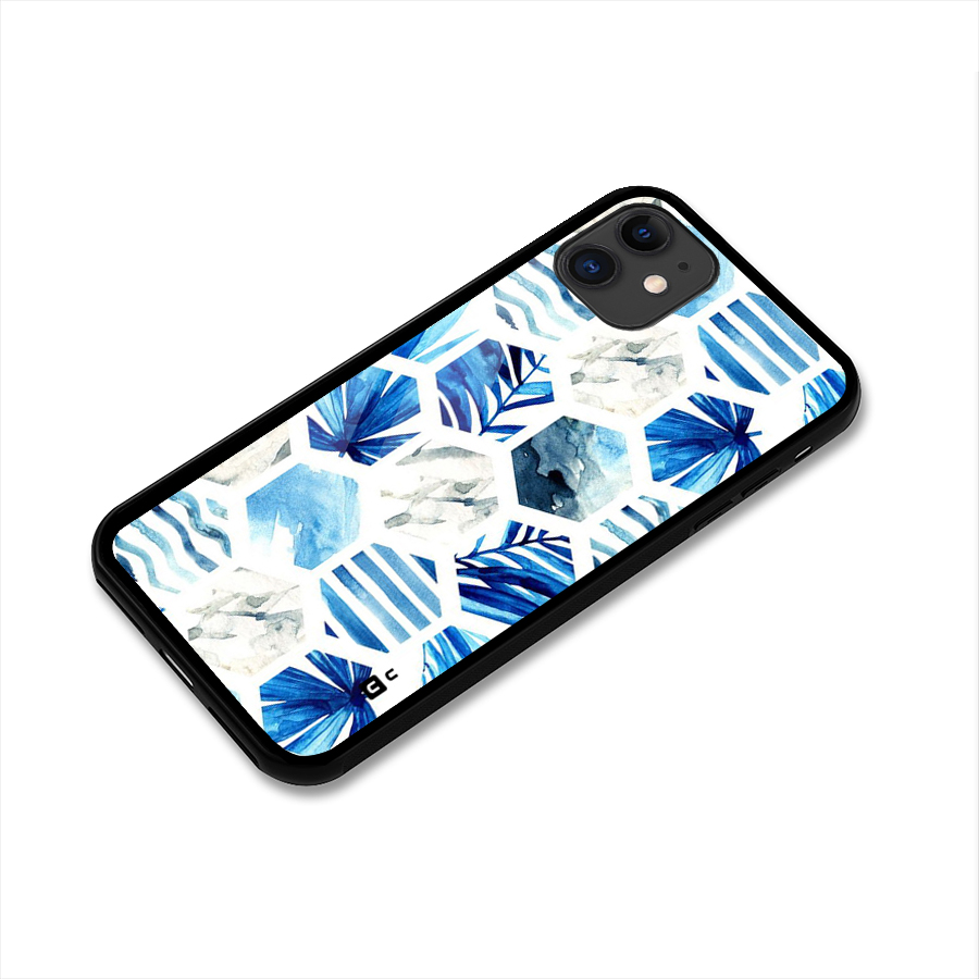 Beach Vibes Pentagon Design Glass Back Case for iPhone 11