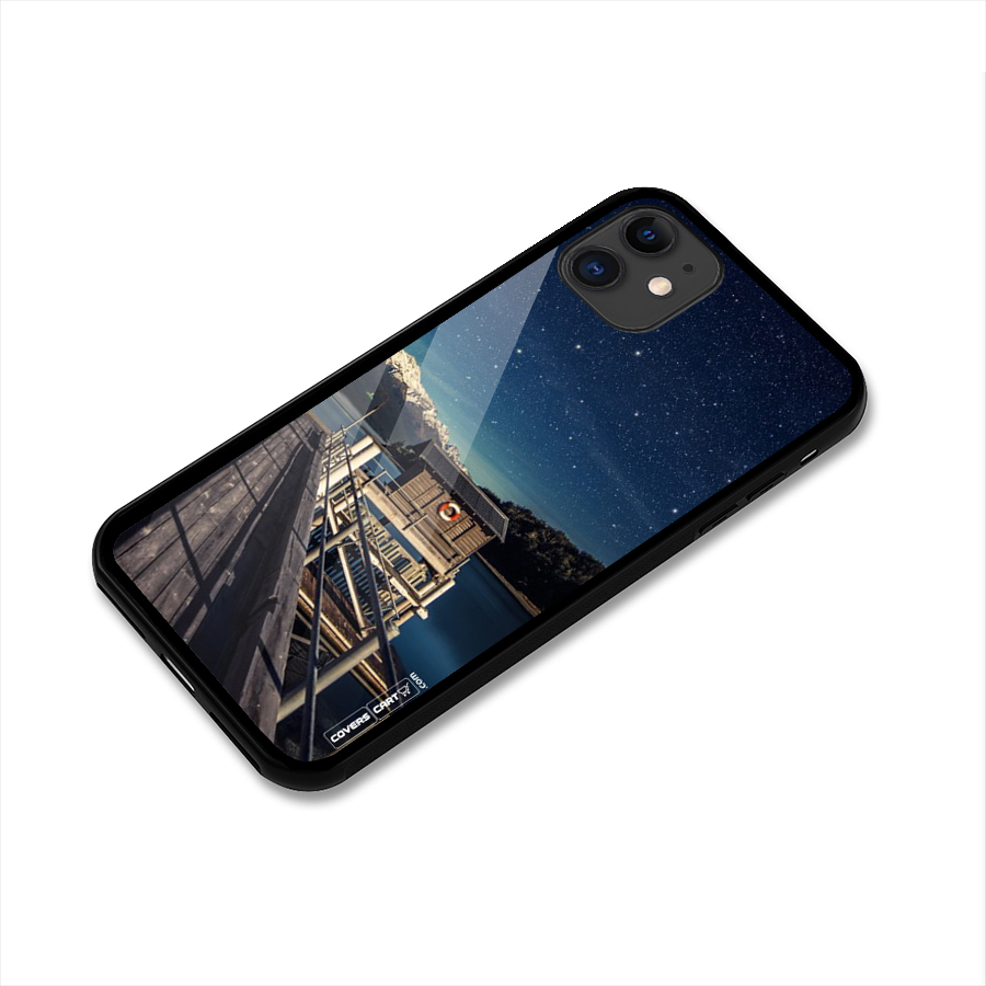 Beautiful Dock Hut Glass Back Case for iPhone 11