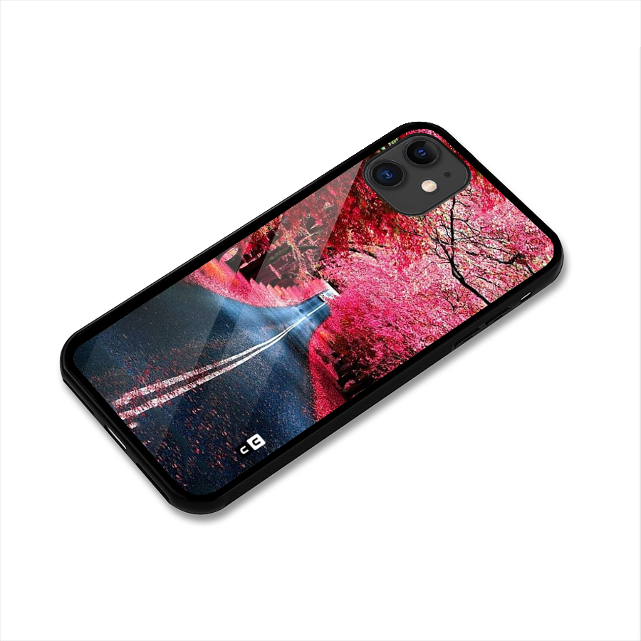 Beautiful Red Trees Glass Back Case for iPhone 11