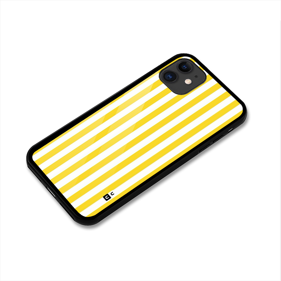 Beauty Color Stripes Glass Back Case for iPhone 11