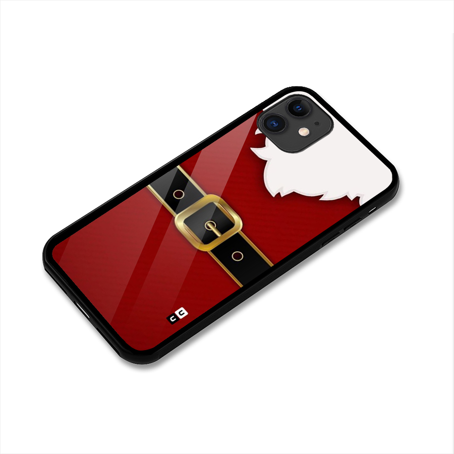 Black Belt Design Glass Back Case for iPhone 11