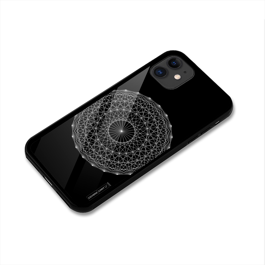 Black Clipart Glass Back Case for iPhone 11