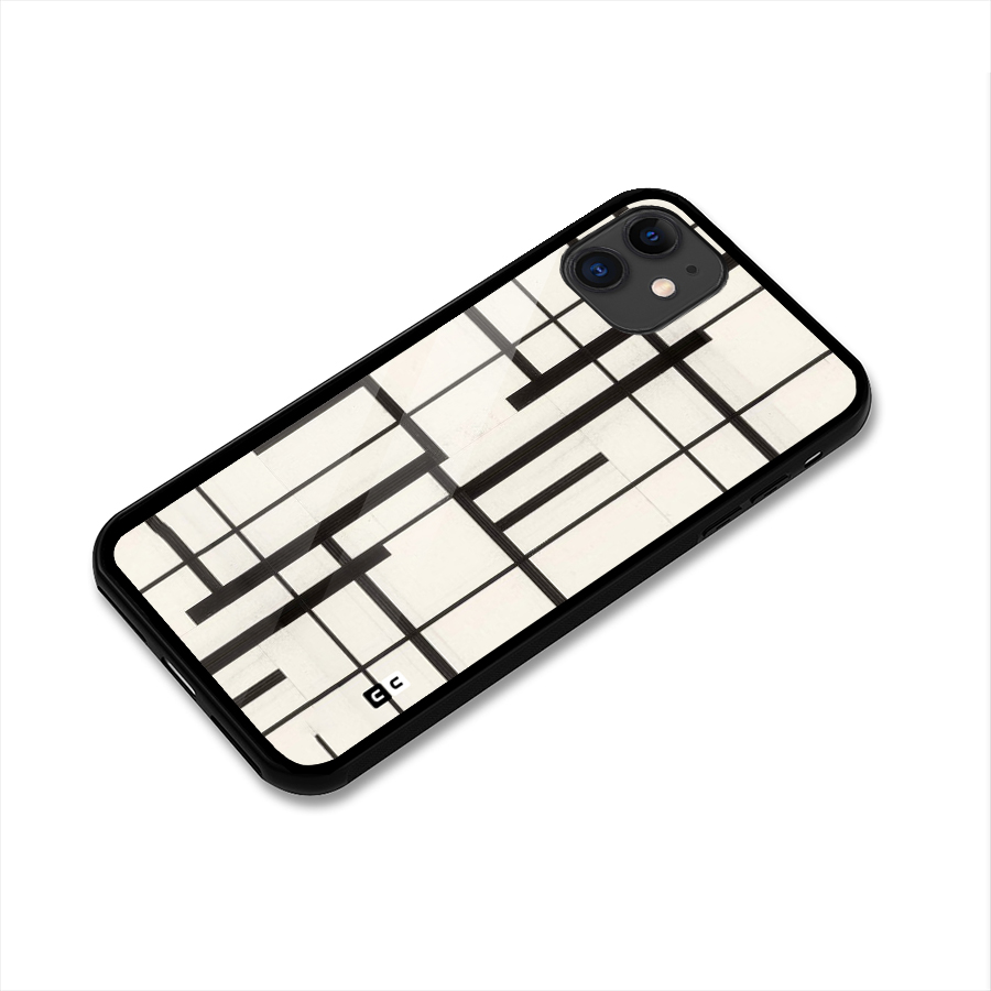 Black Unsymmetry Glass Back Case for iPhone 11