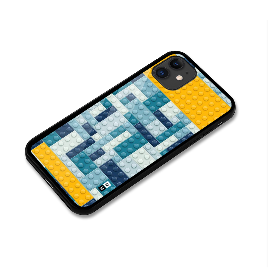 Blocks Blues Glass Back Case for iPhone 11