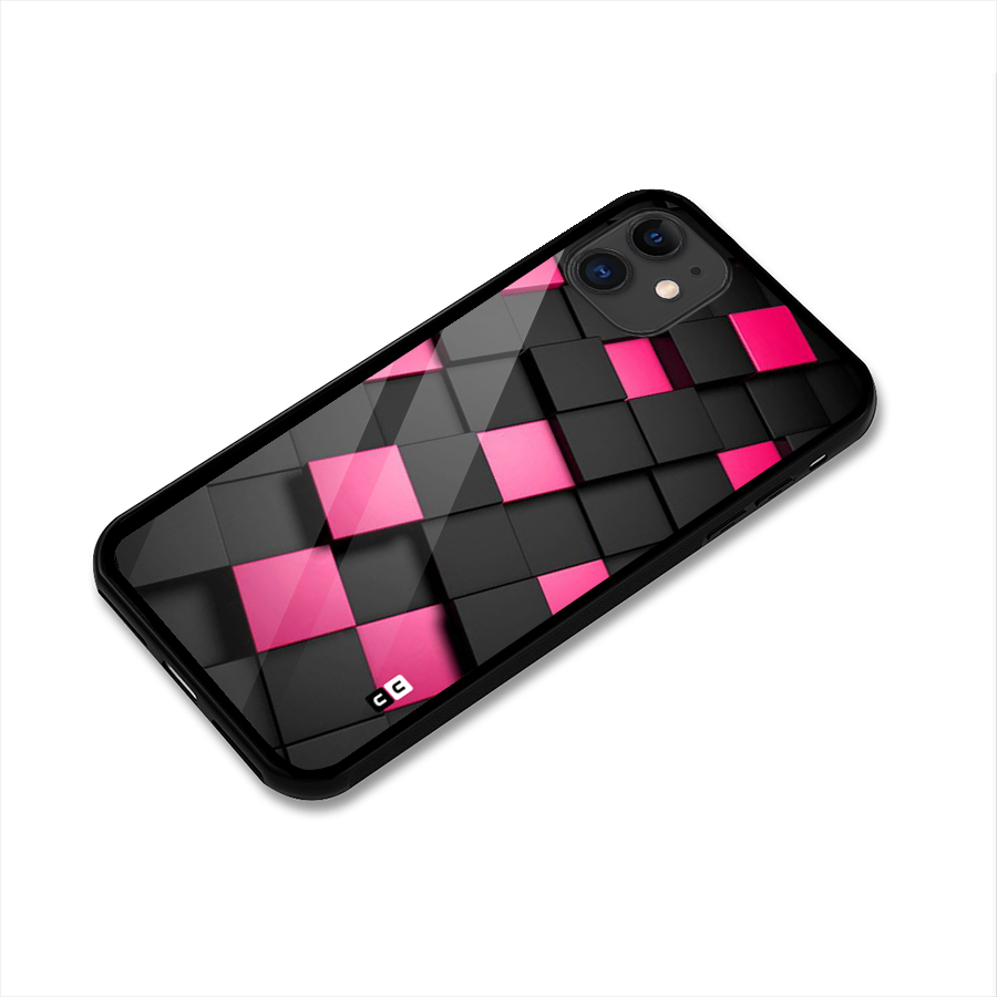 Blocks Diagonal Glass Back Case for iPhone 11