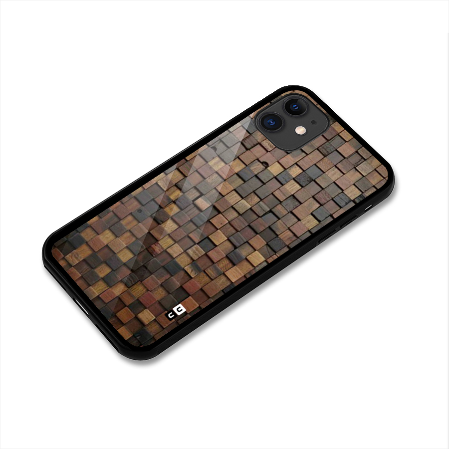 Blocks Of Wood Glass Back Case for iPhone 11