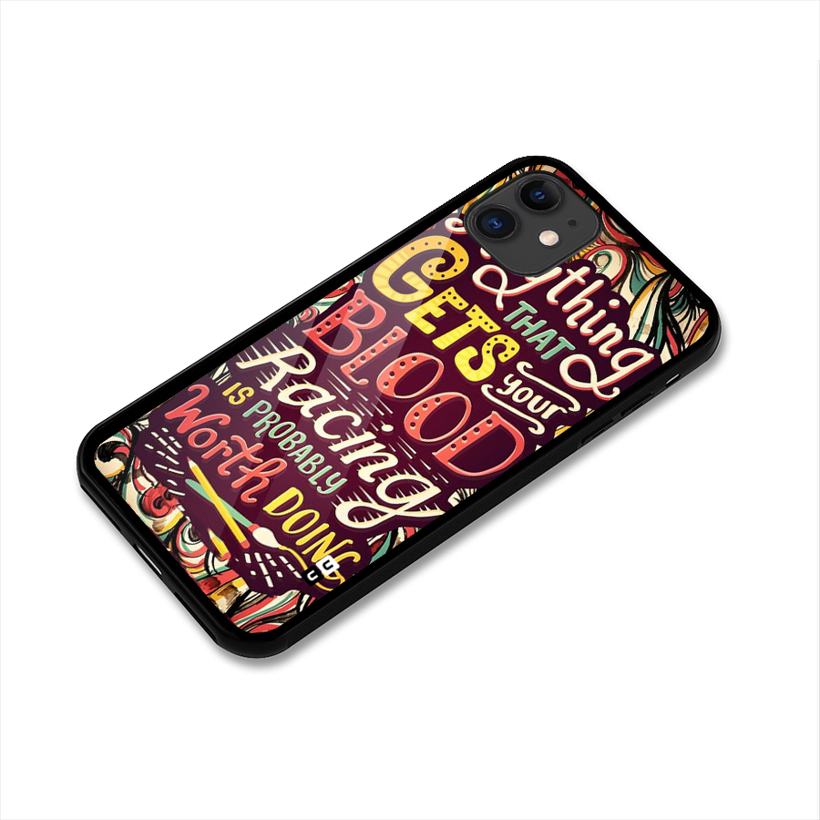 Blood Racing Glass Back Case for iPhone 11