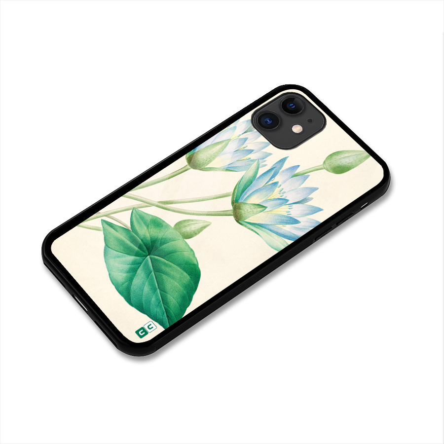 Blue Lotus Glass Back Case for iPhone 11