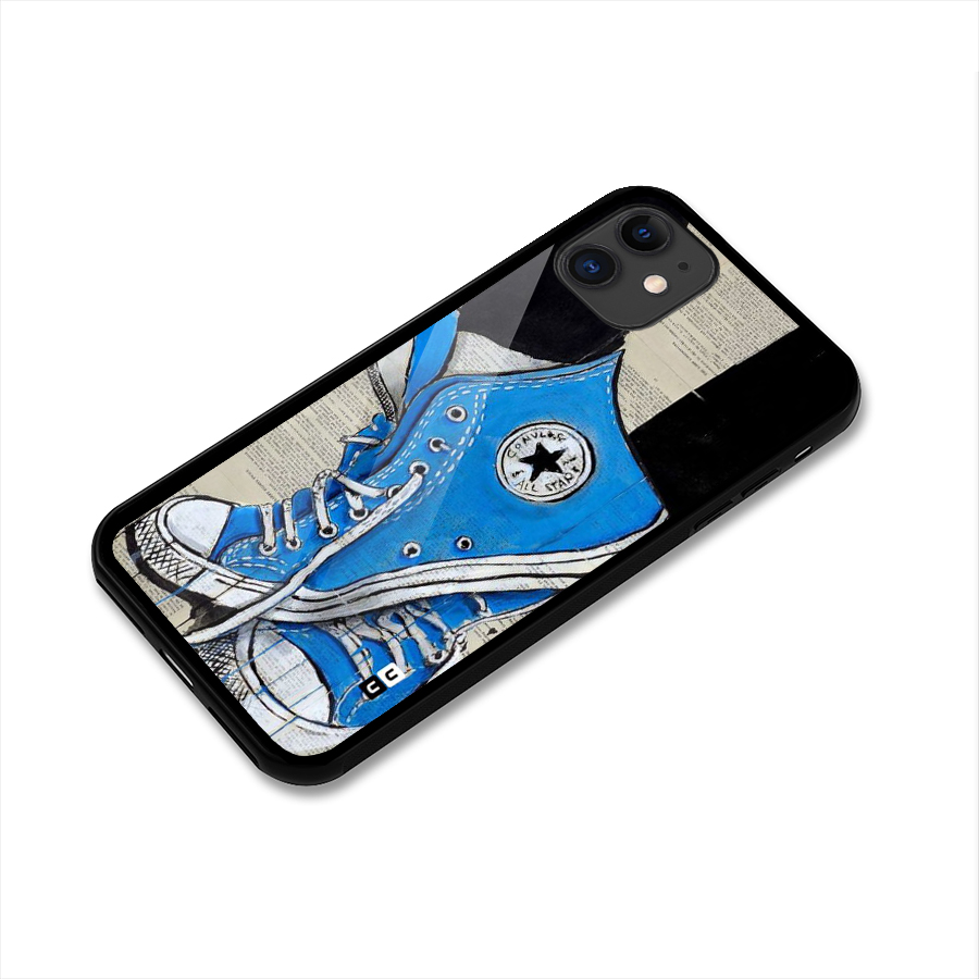 Blue Shoes Glass Back Case for iPhone 11