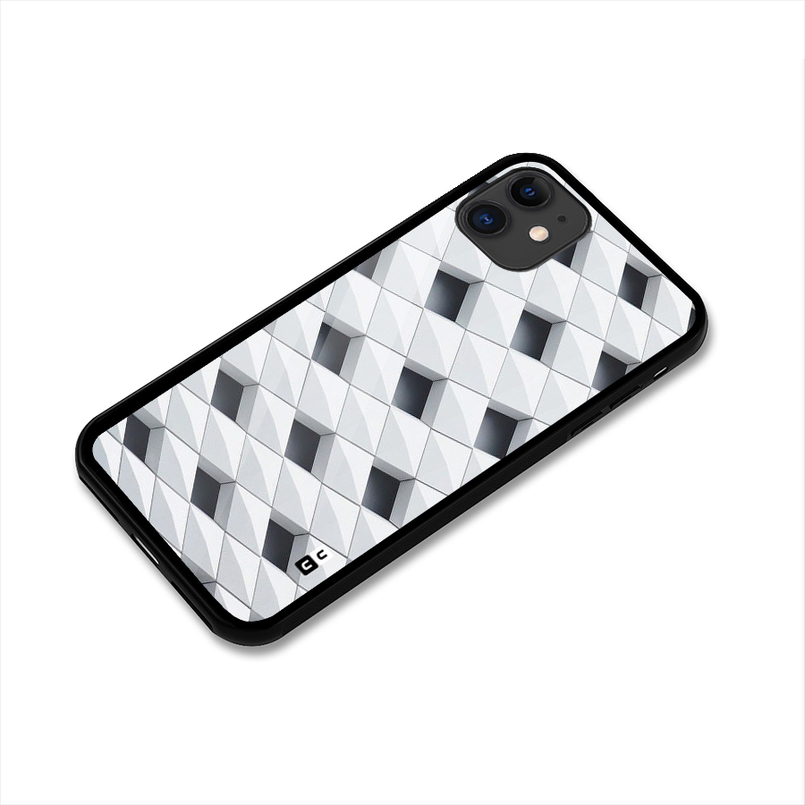 Building Pattern Glass Back Case for iPhone 11