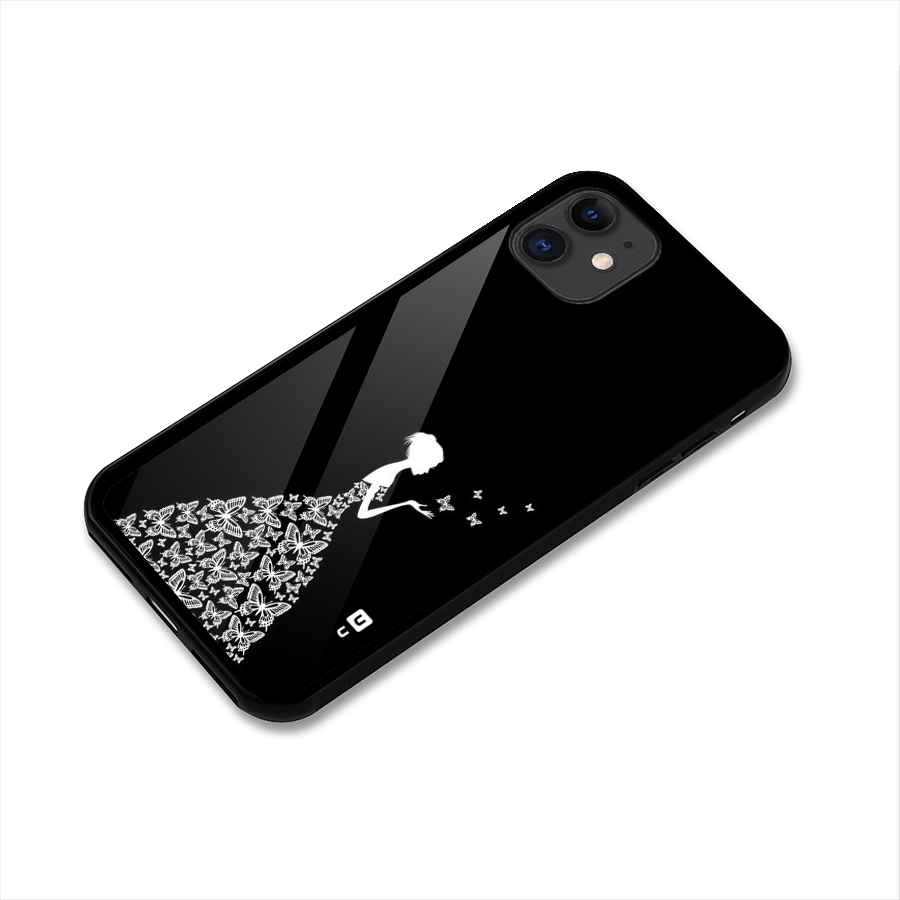 Butterfly Dress Glass Back Case for iPhone 11