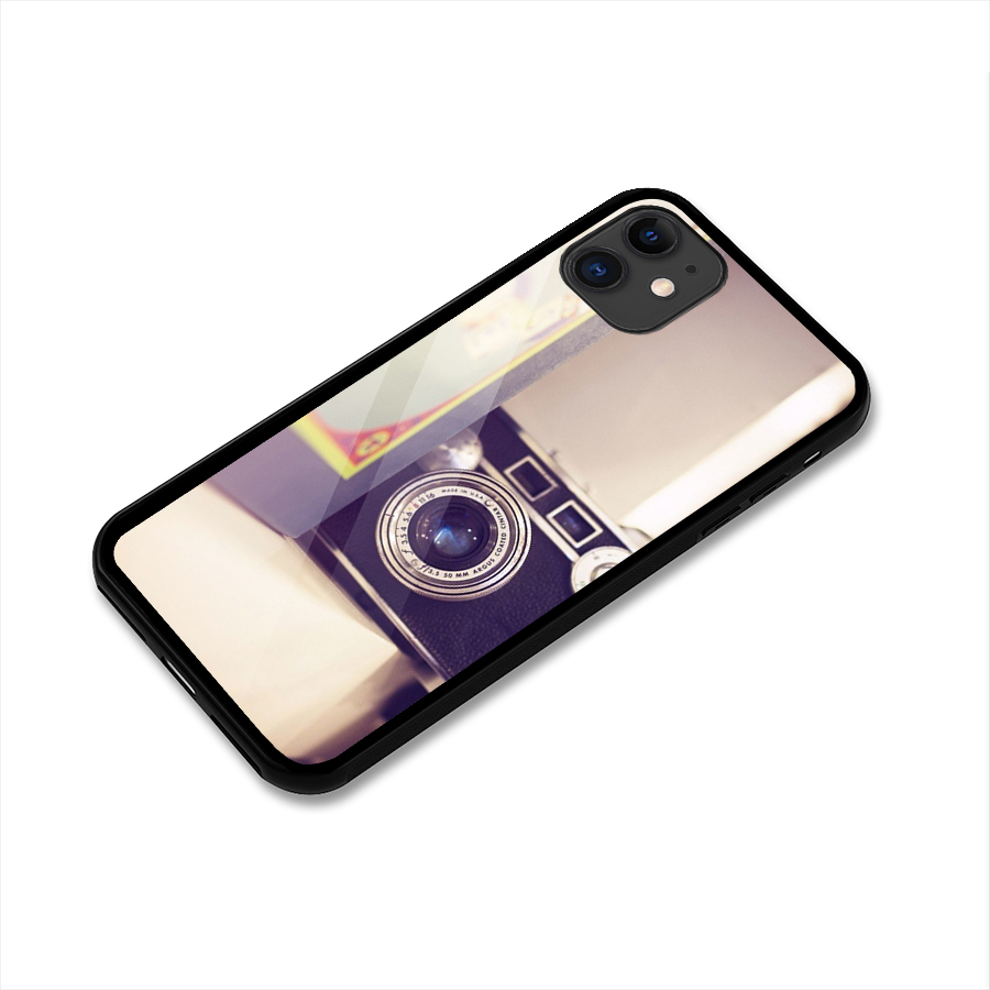Camera Vintage Pastel Glass Back Case for iPhone 11
