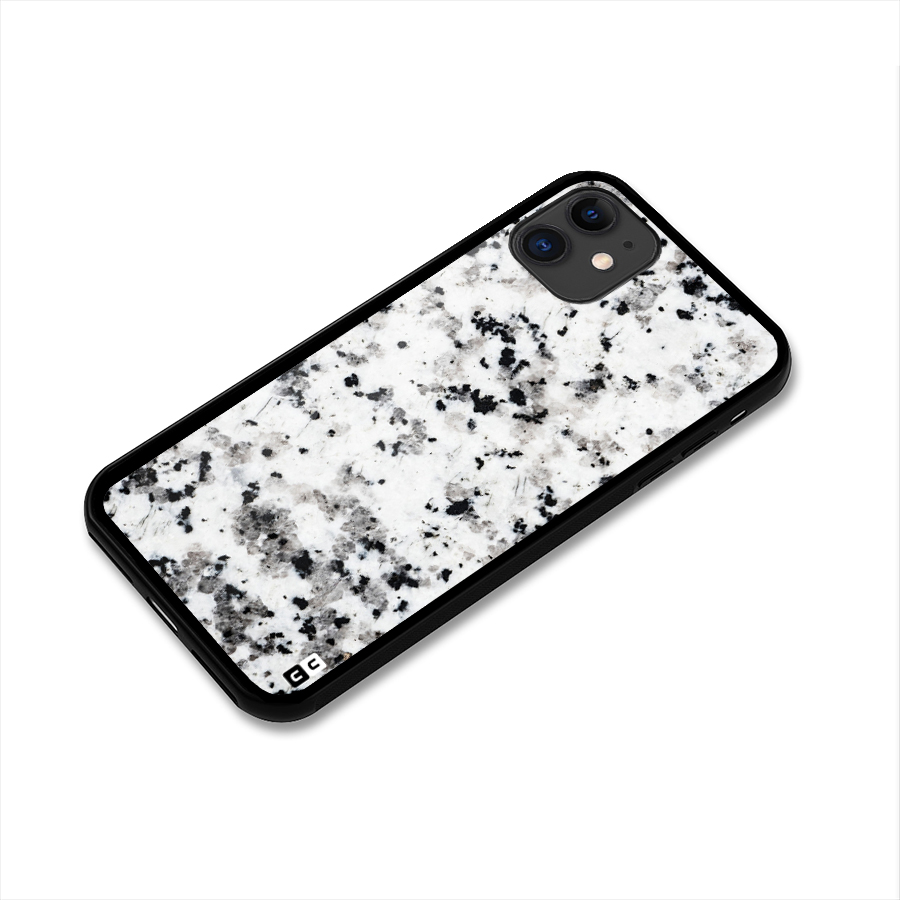 Charcoal Spots Marble Glass Back Case for iPhone 11