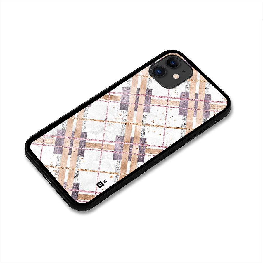 Check Trouble Glass Back Case for iPhone 11