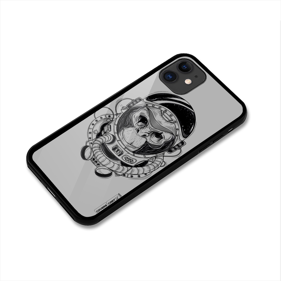 Chimpanzee Astronaut Glass Back Case for iPhone 11