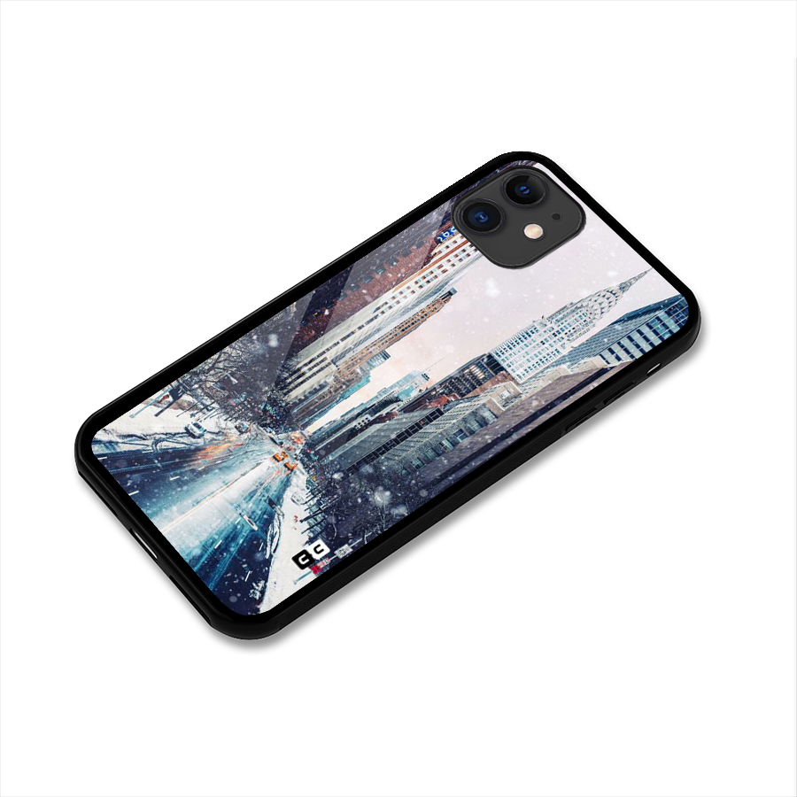 City Snow Glass Back Case for iPhone 11