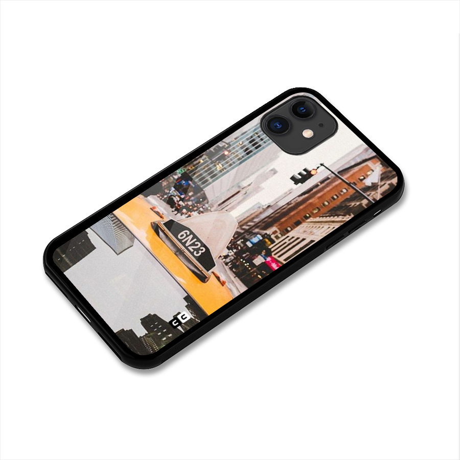 City Taxi Glass Back Case for iPhone 11