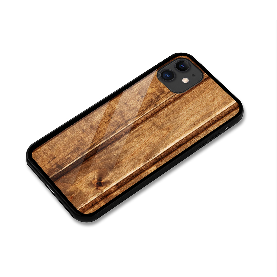 Classic Wood Print Glass Back Case for iPhone 11