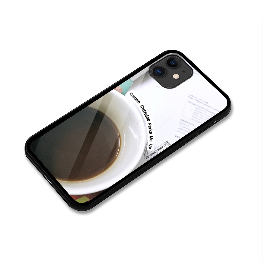 Coffee Perks Glass Back Case for iPhone 11