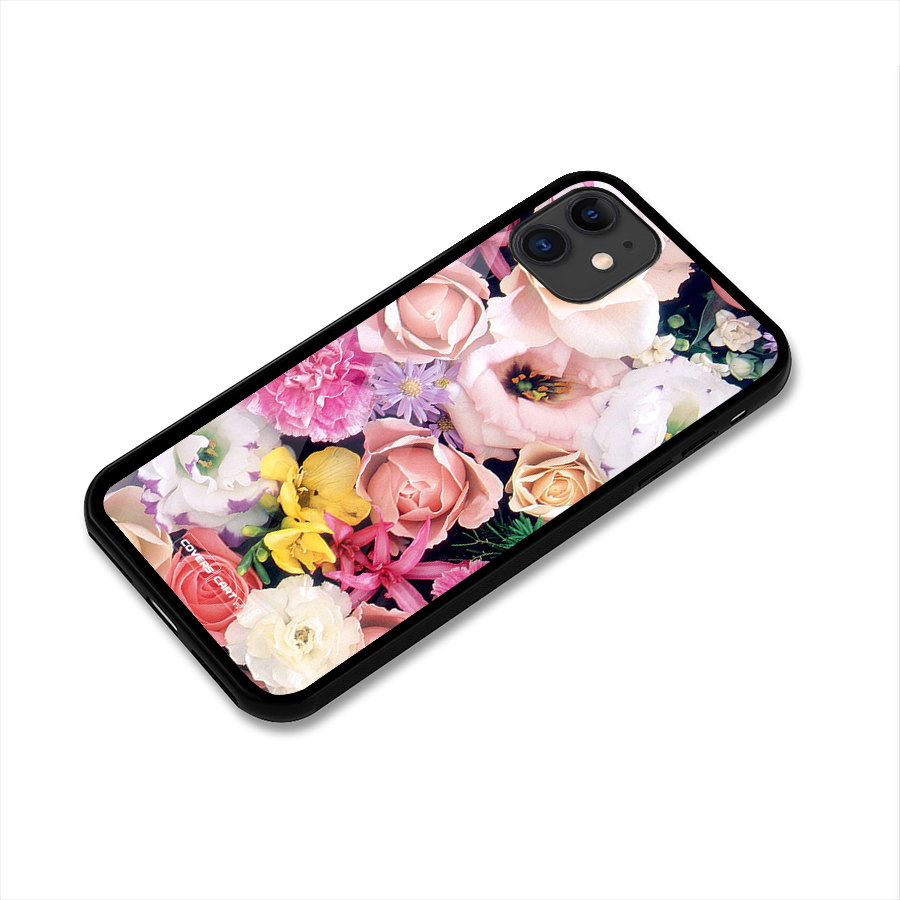Colorful Roses Glass Back Case for iPhone 11
