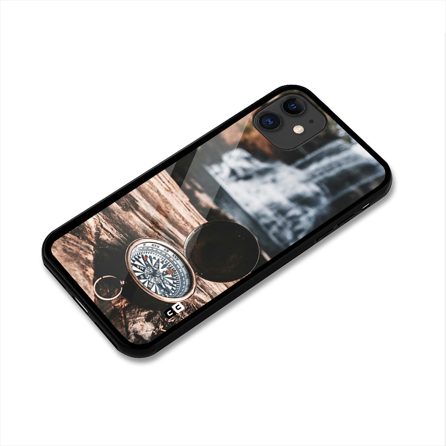 Compass Travel Glass Back Case for iPhone 11