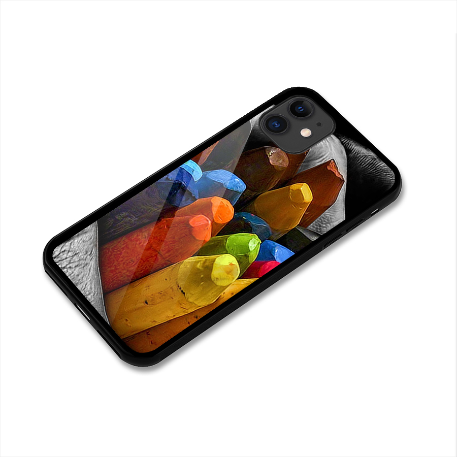 Crayons Beautiful Glass Back Case for iPhone 11