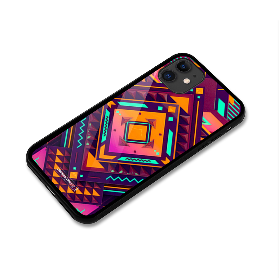 Creative Rhombus Glass Back Case for iPhone 11