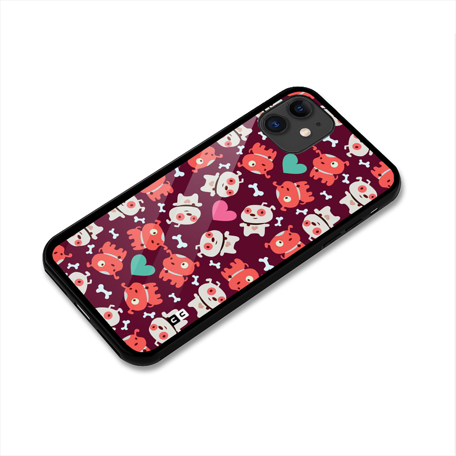 Cut Dog Design Glass Back Case for iPhone 11