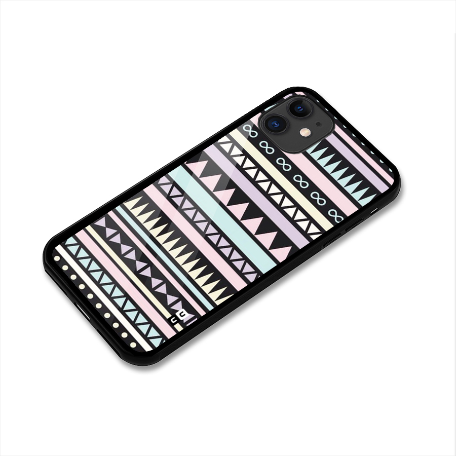 Cute Chev Pattern Glass Back Case for iPhone 11