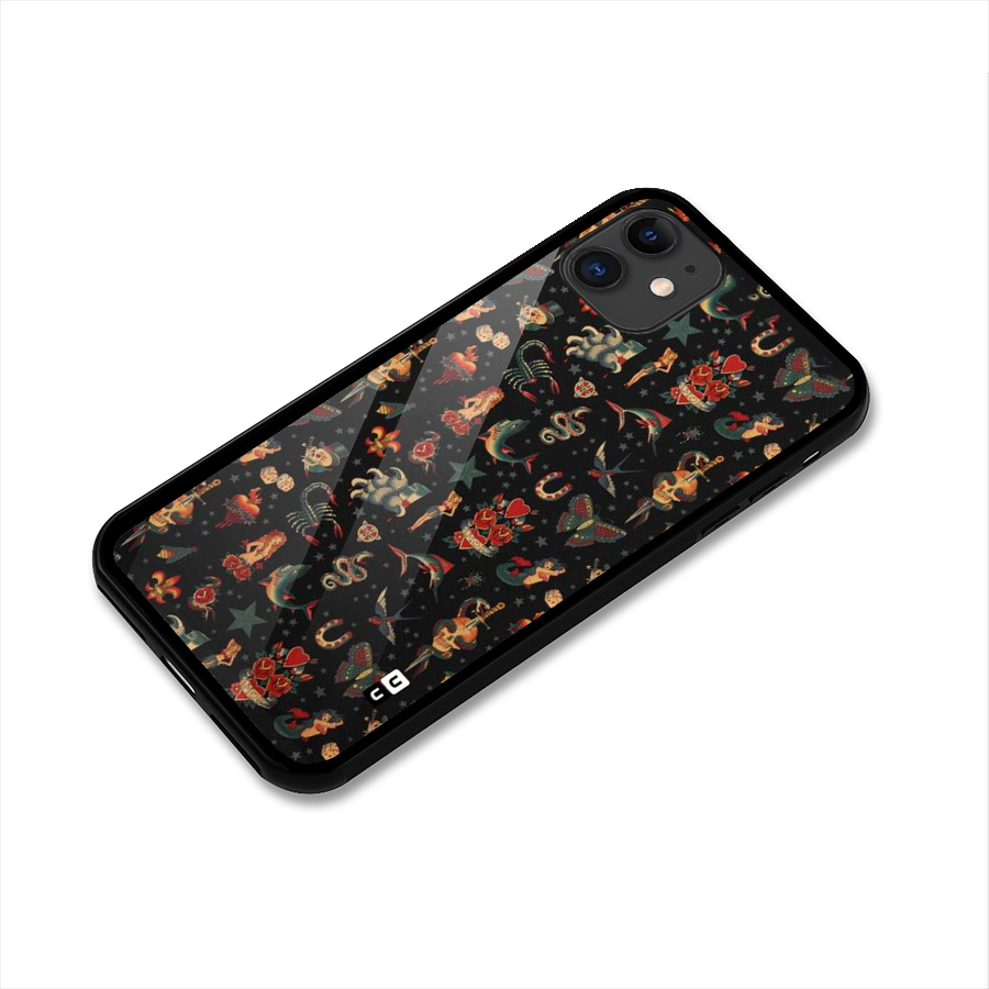 Dark Pattern Glass Back Case for iPhone 11