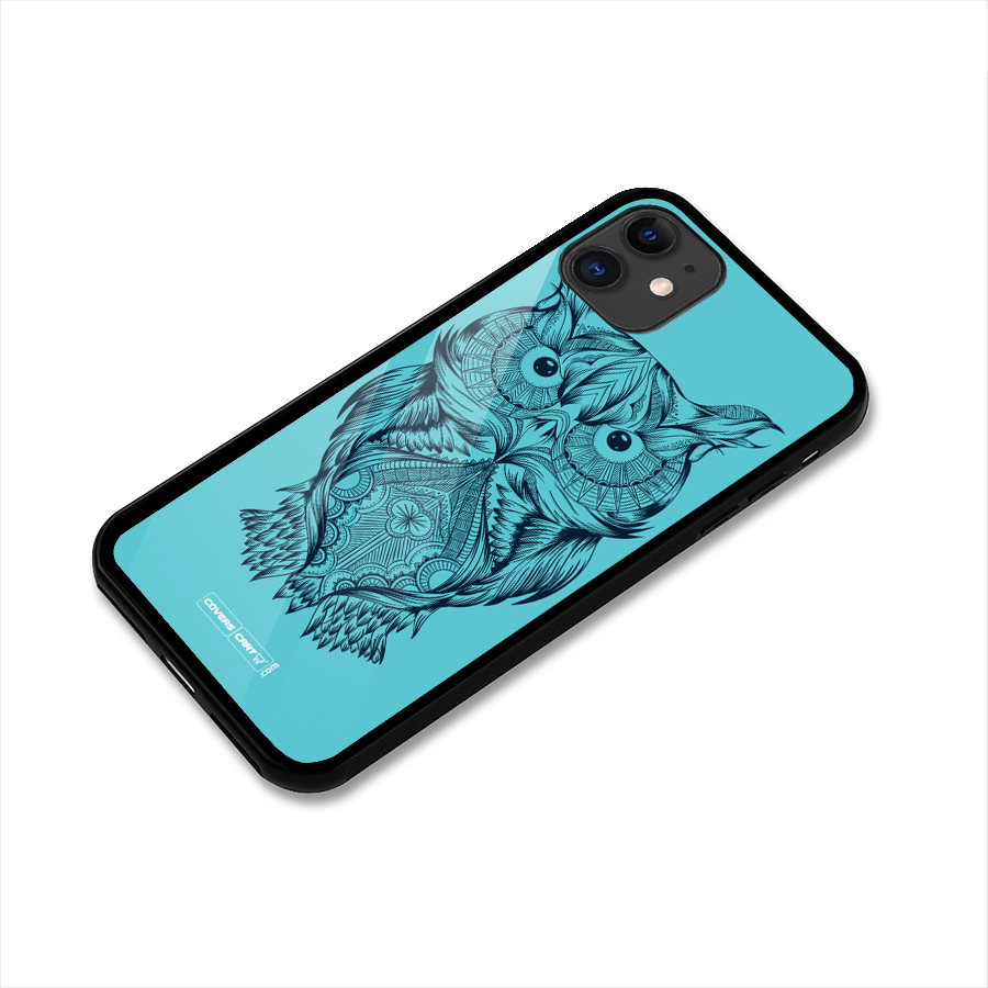Designer Owl Glass Back Case for iPhone 11