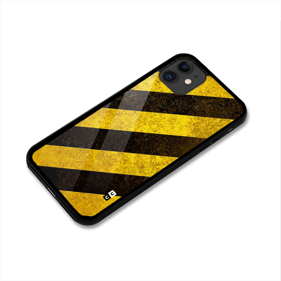 Diagonal Road Pattern Glass Back Case for iPhone 11