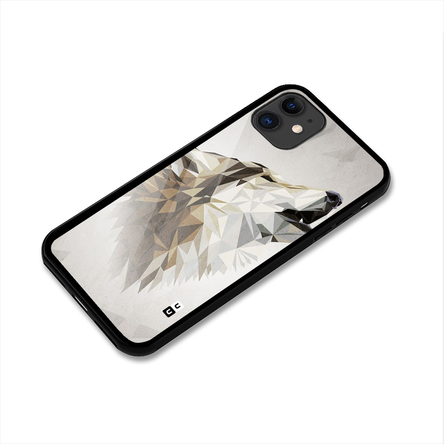 Diamond Wolf Glass Back Case for iPhone 11