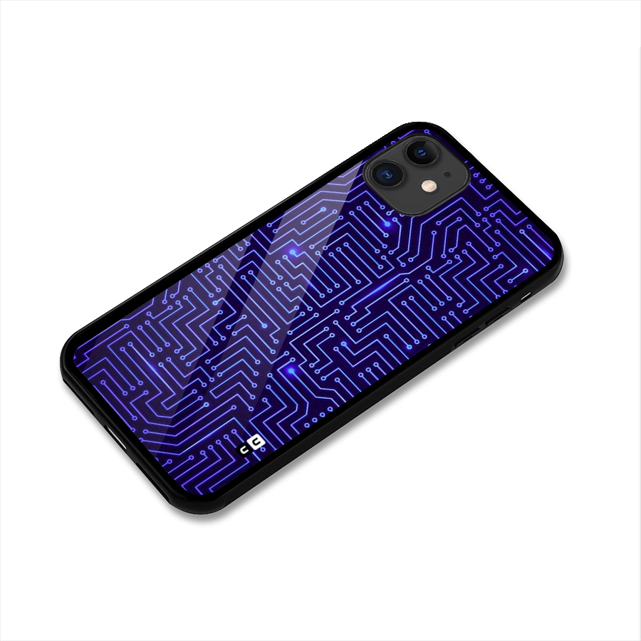 Dotting Lines Glass Back Case for iPhone 11