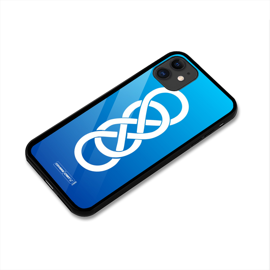 Double Infinity Blue Glass Back Case for iPhone 11