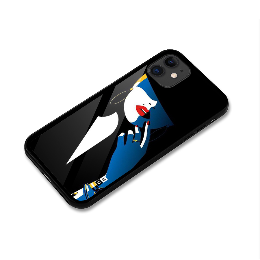 Elegant Woman Glass Back Case for iPhone 11