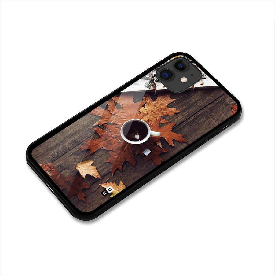 Fall Leaf Coffee Glass Back Case for iPhone 11