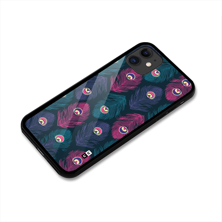 Feathers Patterns Glass Back Case for iPhone 11