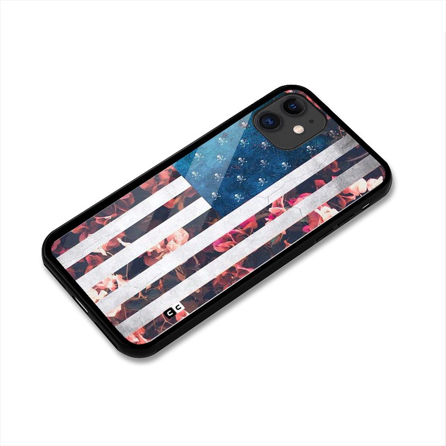 Flag Stripes Glass Back Case for iPhone 11