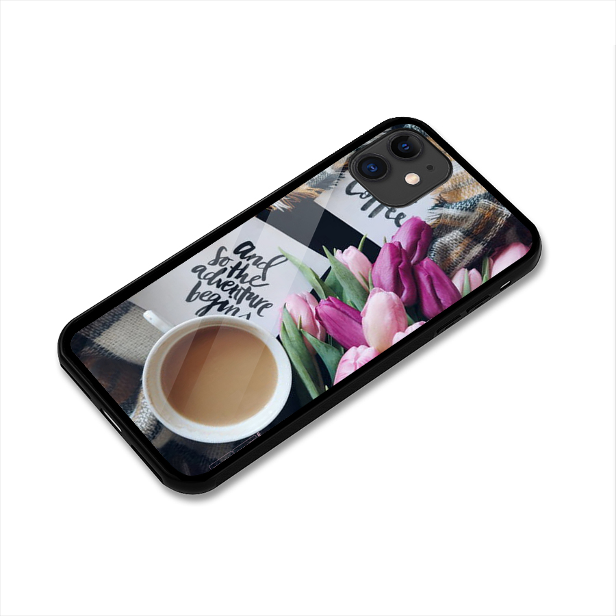 Floral Adventure Glass Back Case for iPhone 11