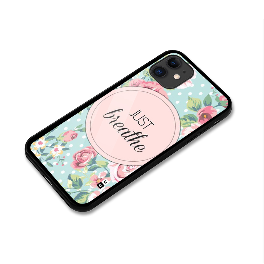 Floral Bloom Glass Back Case for iPhone 11