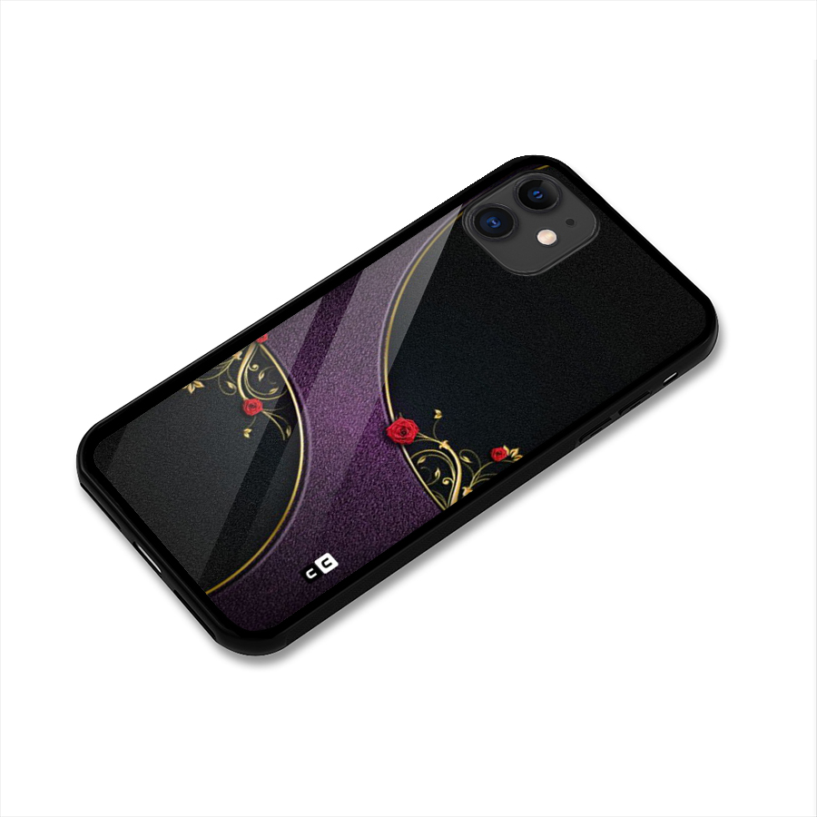 Flower Curves Glass Back Case for iPhone 11