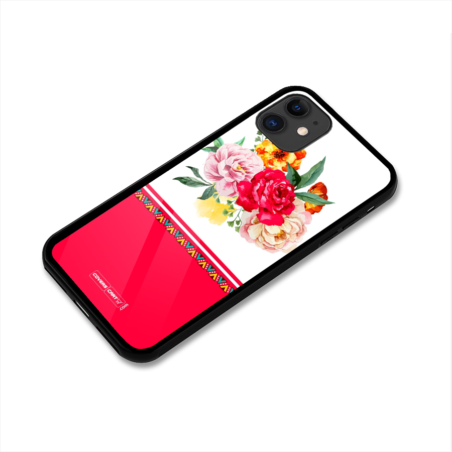 Flower Fusion Glass Back Case for iPhone 11